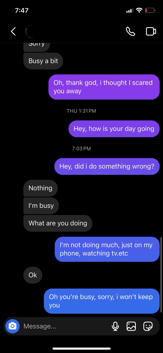 What does it mean when a girl says she’s busy?, please read the details clearly? GirlsAskGuys