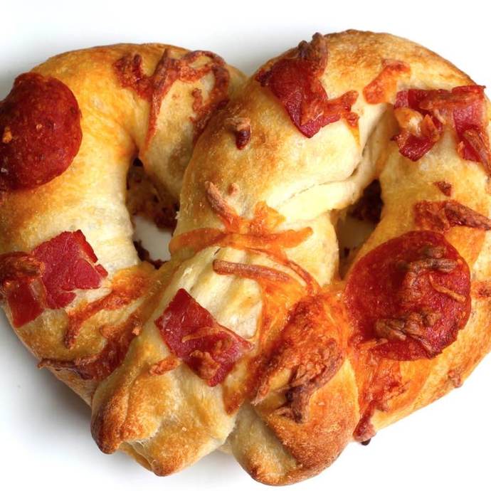 Would you eat pizza on a pretzel?