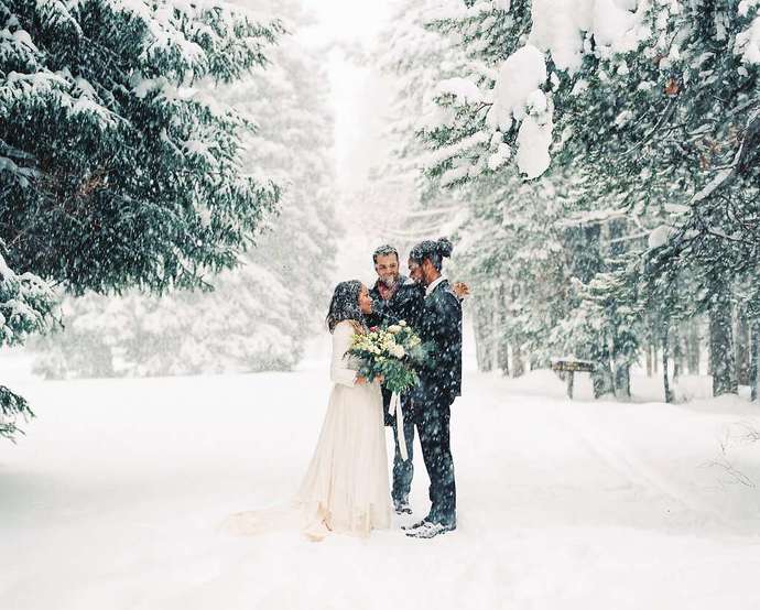 Winter wedding how many inches of snow do you want?