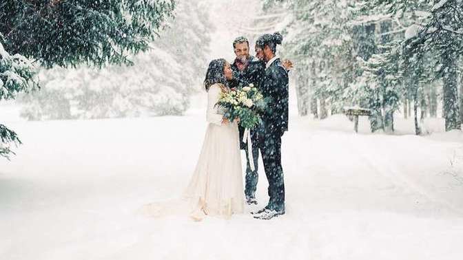 Winter wedding how many inches of snow do you want?