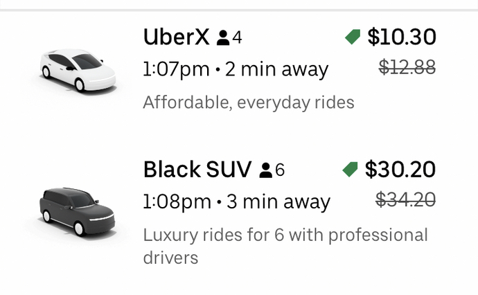 When it comes to uber, does this mean each person in the car pays or is their one total for the group?