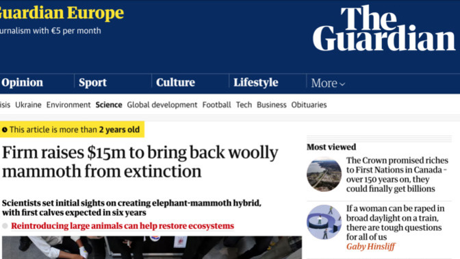 Do you want the Wooly Mammoth to be resurrected with cloning as it may happen in a few months?