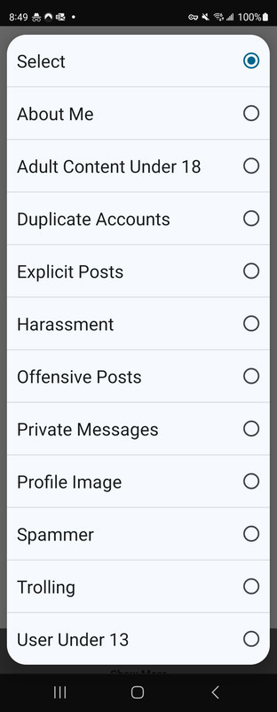 Did you ever try to report a member for harassing you is not one of the choices. GaG needs to add "harrased" to the reason list ok?