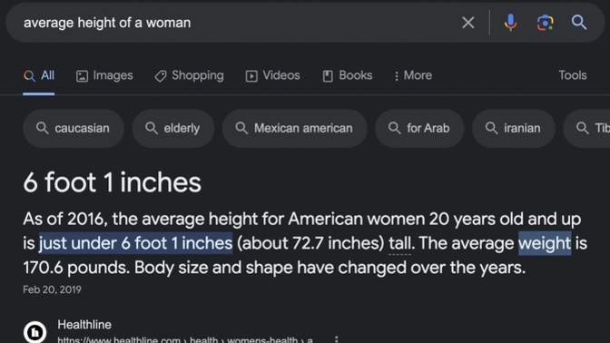 Are you considered a short woman?