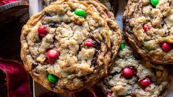 Would you eat Christmas monster cookies?