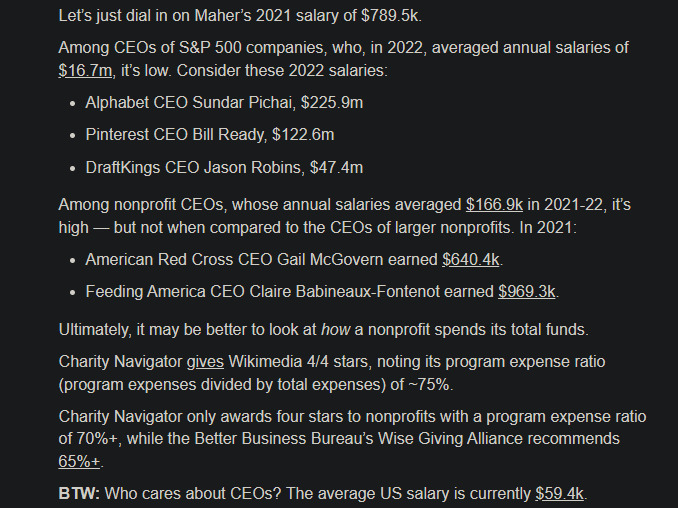 Would you donate to a major charity if their CEO makes almost a million dollars a year in salary?