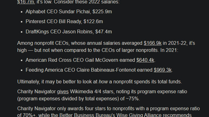 Would you donate to a major charity if their CEO makes almost a million dollars a year in salary?