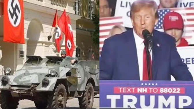 Why is Trump sounding like Hitler in his speeches?
