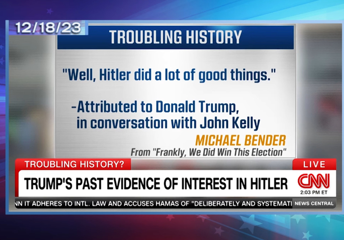 Does it bother right wingers that their presumptive candidate compares himself to Hitler?