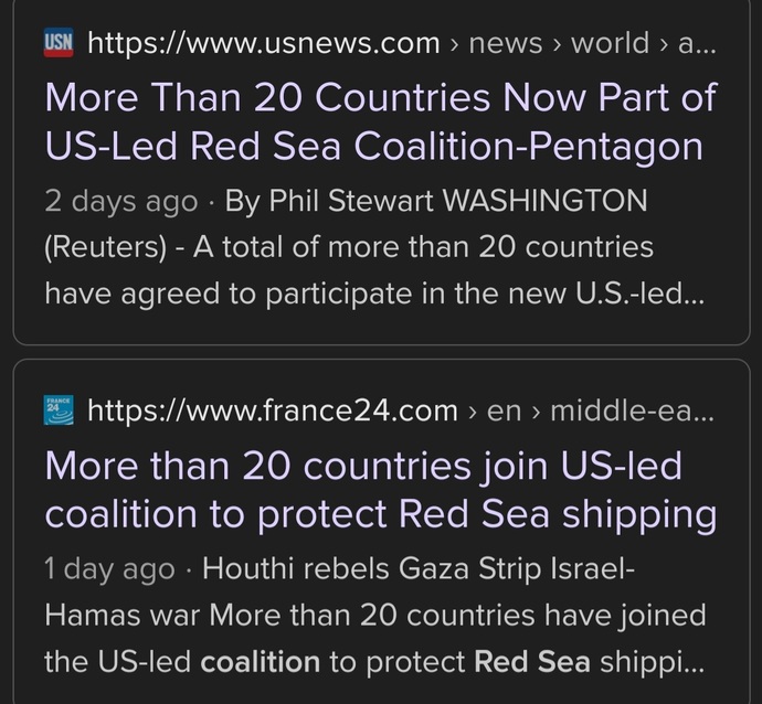 Why is the coalition against the Houthis in the Red Sea led by just four countries?