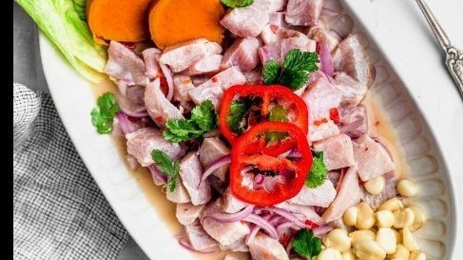 Would you eat raw fish marinated with lemon and onions cut in julienne style and cilantro and chilli?