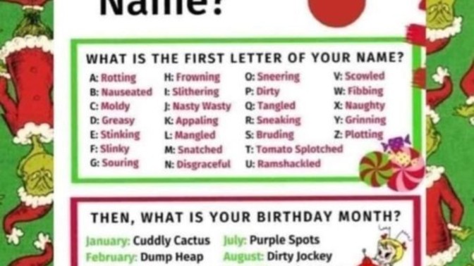 What is your Grinch name?