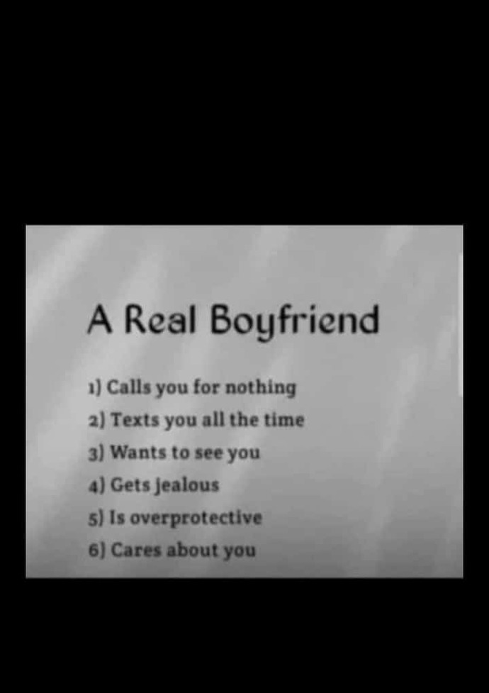 How does a real boyfriend behave?