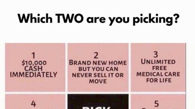 You can pick two. What numbers are you picking?