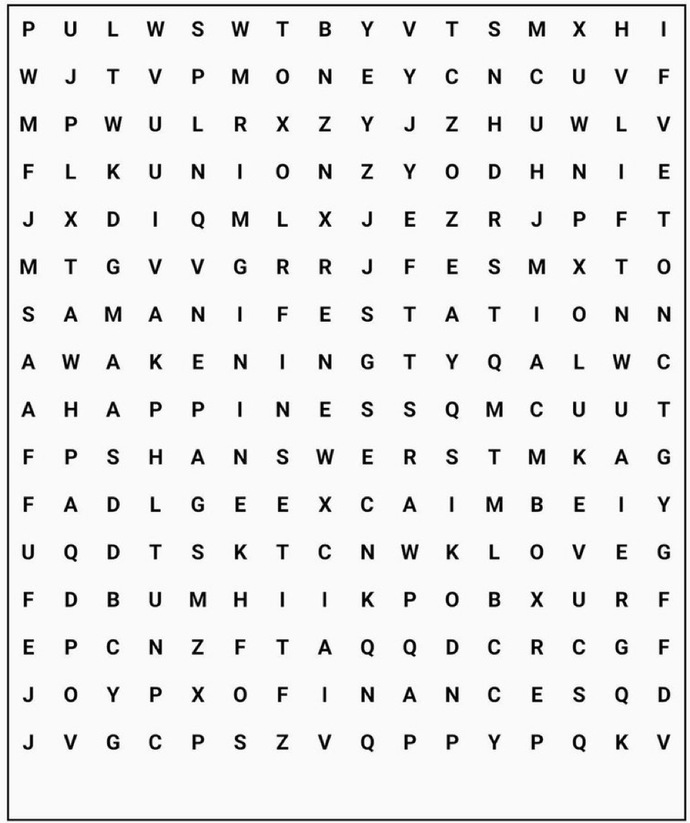 The first three words you see are your current subconscious reality?