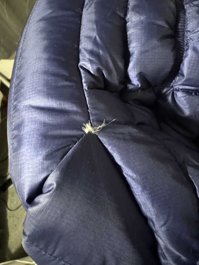 Does this look faulty? I bought a down jacket online, it’s brand new and I only wore it twice and the seam has ripped?