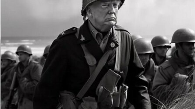 Who thinks Trump was a New York City Firefighter or a Solider leading people into battle (Gotta love DEEP FAKE AI)?