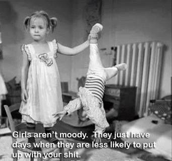 Guys, do you think most girls are naturally moody, or just moody due to certain situations?