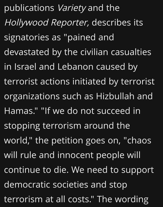 In 2006 famous Hollywood stars protested terrorism by Hezbollah, what about now?