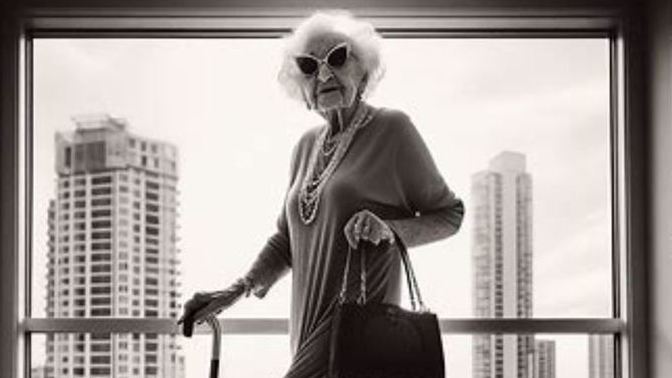 Does she look good and glamorous for 85?