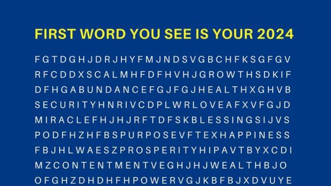 First word you see is your 2024?