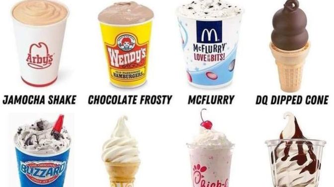 Pick two fast food ice creams?