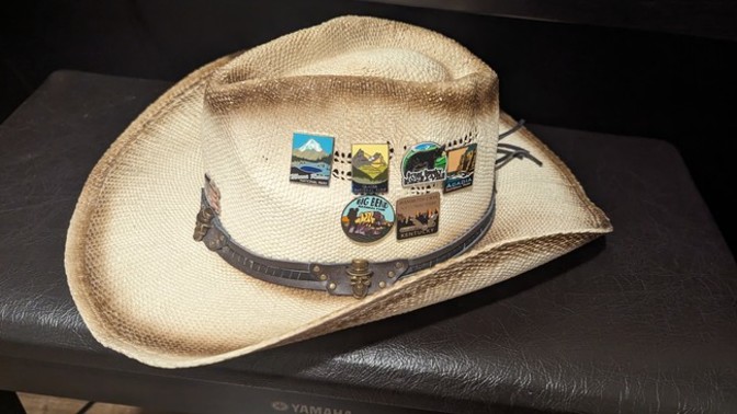 Do pins look good on my cowboy hat or should I put them somewhere else?