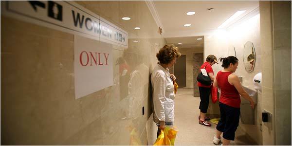 Why is the Womens restroom always so obvious, while the Mens restroom requires effort to find?