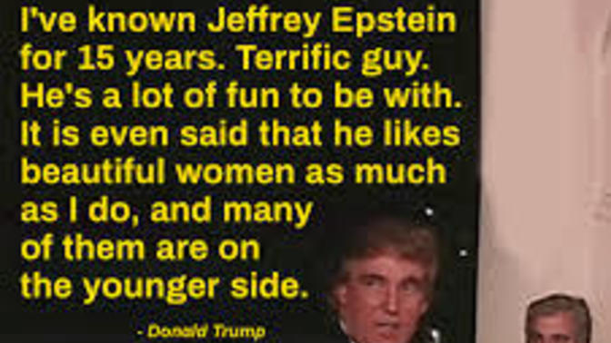 What do you think of Donald Trump's friendship with Jeffery Epstein?
