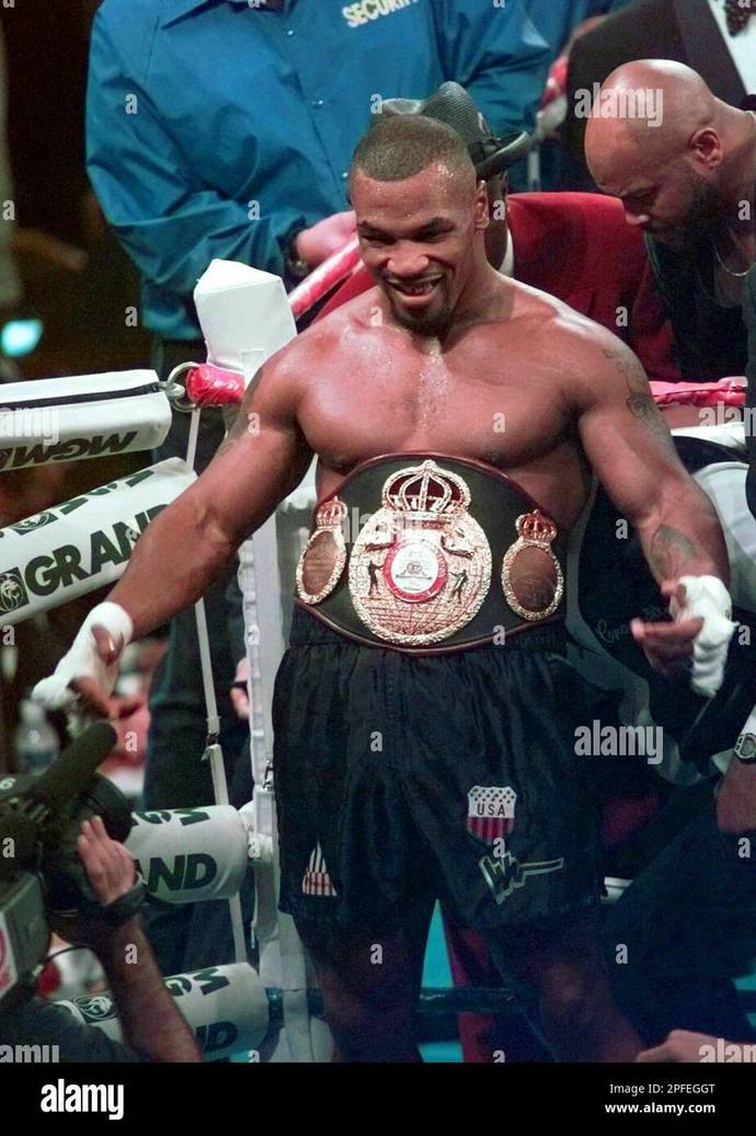 What were your thoughts when you saw young Mike Tyson won his first championship at age 20 in 1986 and won the belt a second time in 1996?