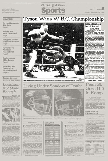Tyson win his first title in 1986