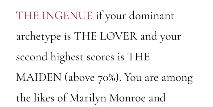 What is your feminine archetype? What is the feminine archetype of your partner?