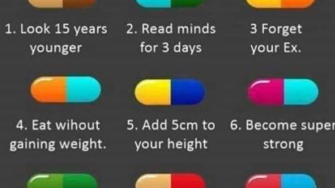 You have to pick only 2 pills?