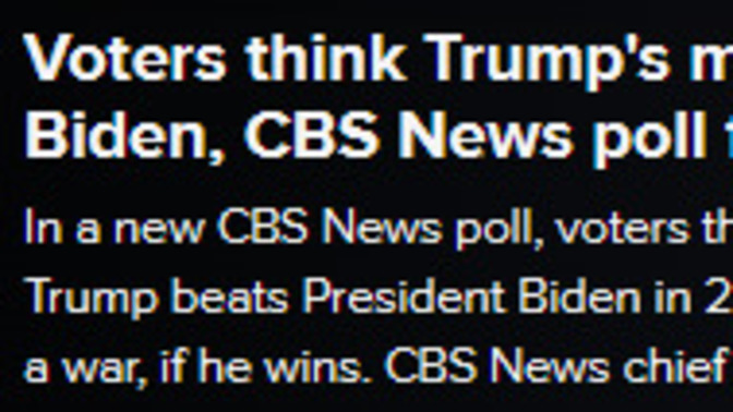 No matter how many lies the Democrats tell and how hard they try to convince voters that electing Trump will be the end of the world, no sale. Why?