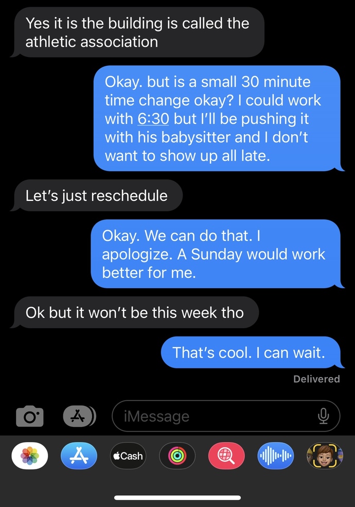 Guys, do you become less interested when a women causes you two to have to reschedule you guys date but for a solid reason?