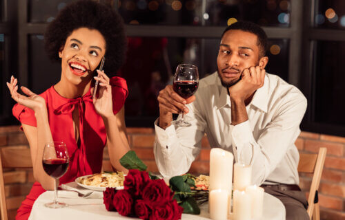 If your date answers their cell and proceeds to have a conversation with someone else, is the date over for you?
