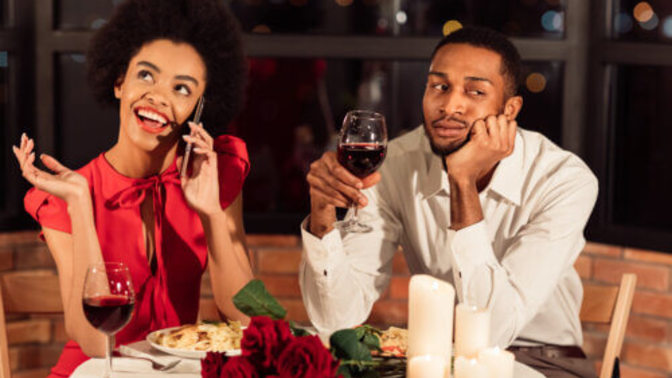 If your date answers their cell and proceeds to have a conversation with someone else, is the date over for you?