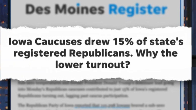 Is it a sign that only 15% of Republicans voted in Iowa?
