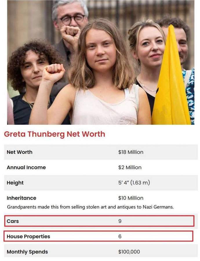 Is Gretta serious about saving the earth or is it about making money?