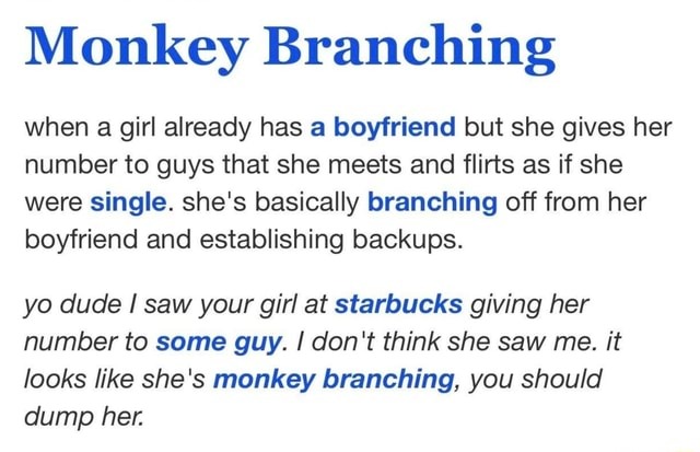 Monkey Branching. How many women out there do it?