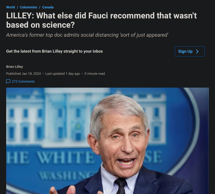 Did Fauci finally come clean?