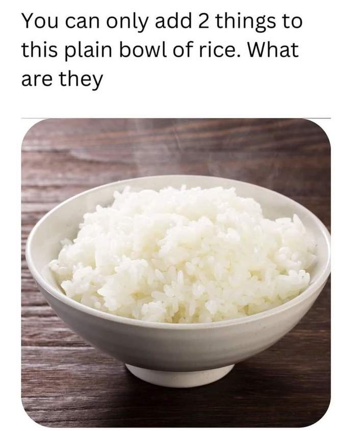 I would add cabbage and teriyaki chicken