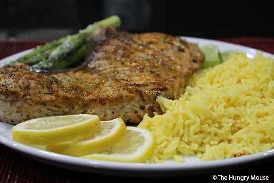 This is a pan seared shark steak