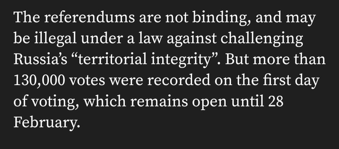 russia insisted on integrity against choice, but try to justify ukraine by this.