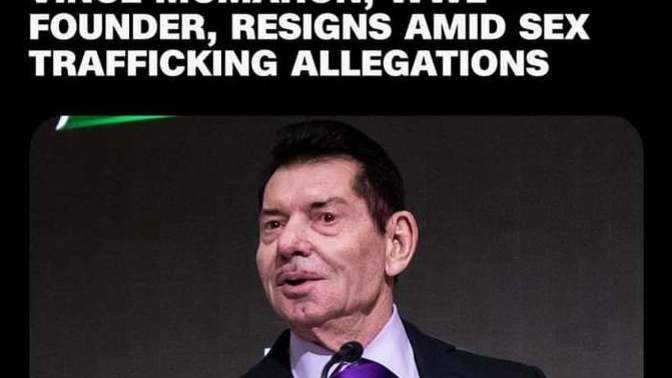 Breaking: Vince McMahonhas now resigned from TKO (company of UFC and WWE) over sex abuse allegations. Do you think he should be charged?