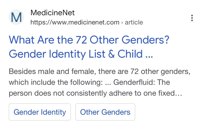 Do you believe there are 72 genders?