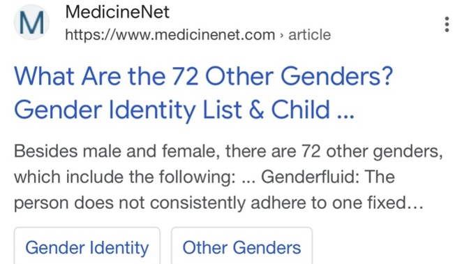 Do you believe there are 72 genders?