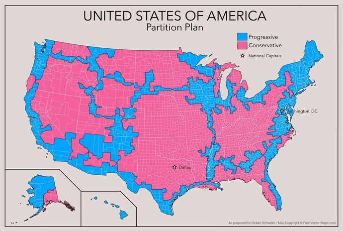 Should the USA separate into two countries?