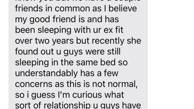 What is going on with my ex boyfriend - I found out he was cheating after the “other woman” text me?