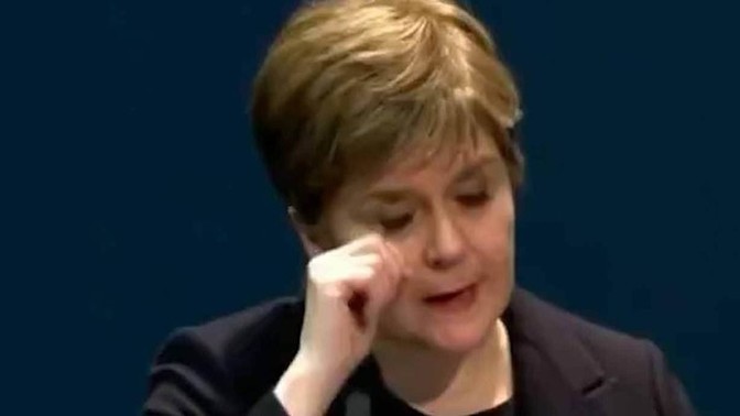 Nicola Sturgeon. Real or fake tears?